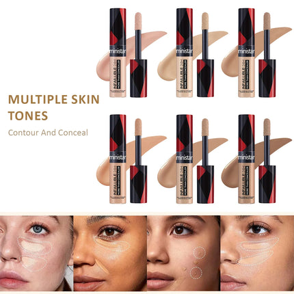 1pc full coverage concealer, waterproof, sweat proof, stain resistant, durable, creating a perfect skin makeup look