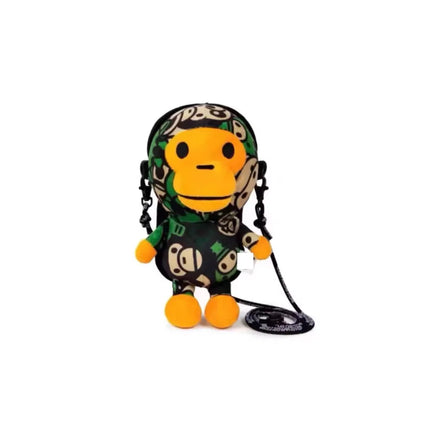 Transparent Surface Cartoon Monkey Figure Shoulder Bag Cosplay Mobile Holder With Bananas Toy Coin Purse Crossbody Bag