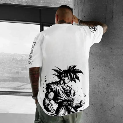 Dragon Ball Japanese Anime Printed Men T-Shirt Majin Buu Men's Clothing Harajuku Short Sleeve Goku T-shirt 2026 Summer Clothing
