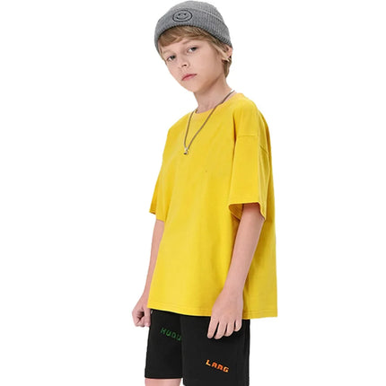 2-16 Years Boys T-shirts Cotton Short Sleeve Girls Clothes Summer Solid T-shirt Teenage Children Tees Kids Korean Top Baby Clothes
