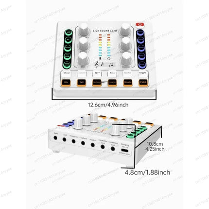 All-in-One Streaming Sound Card Kit - M8 Pro with 48V Mic, Compatible PC Phone for Vocal Guitar Recording & Live
