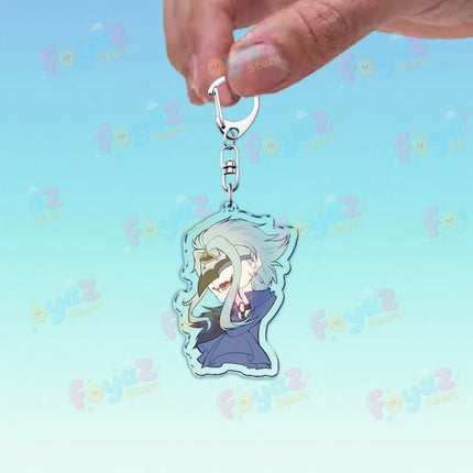 Cute Cartoon Dottore Keychains for Accessories Game Gamer Anime Jewelry Keyrings Chibi Charm Friends Gifts