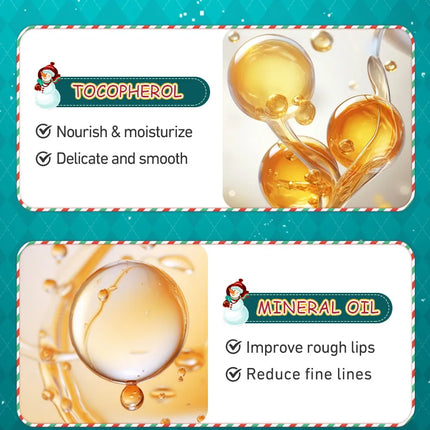 3/4pcs SADOER Christmas Set Brightening Lip Balm Moisturizing Anti Cracking Hydrating Repair Nourishing Lipstick Skin Care