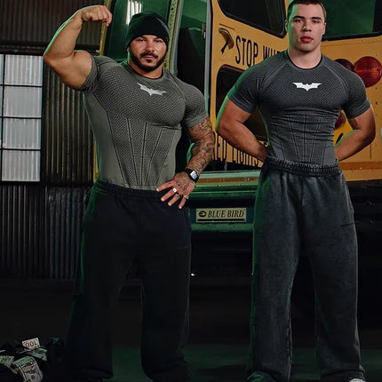 Men's Slim Fit Sports T-Shirt Quick-Dry Running Training Gym Breathable
