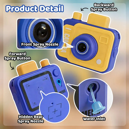 Double-sided Water Gun Camera Water Prank Gun Funny Kids Outdoor Summer Pool Beach Water Play Toy Parent-child Interactive Game