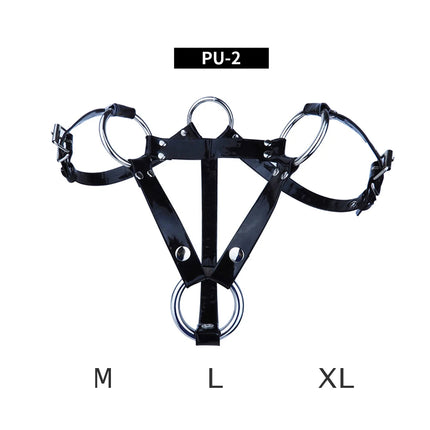 FRKO Male Adjustable Chastity Cage Penis Ring Belt Anti-Off Device Elastic Band Auxiliary Rope Bondage Sex Toy For Men Sissies