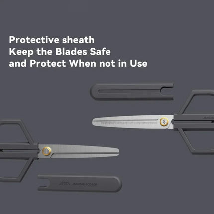JIMIHOME 2pcs Scissors and Knife Mini Combo Set Adjustable Protective Sheath Precision DIY Safety Utility Tailor's Tools