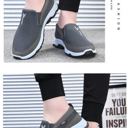 Men's Tennis Shoes Warm Breathable Soft-Soled Non-Slip Casual Shoes Plus Velvet Comfortable Slip-On Walking Winter Vulcanized Shoes