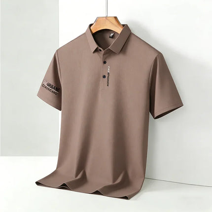 2026 Men's Short Sleeve Polo Shirt with Letter Print Casual Business Daily Top