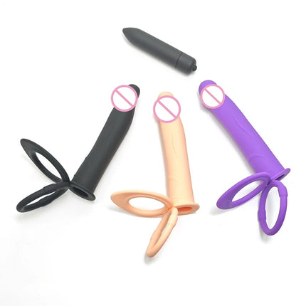 Sex Shop Double Penetration Anal Plug Dildo Big Butt Plug Vibrator For Men Strap On Penis Vagina Plug Adult Sex Toys For Couples
