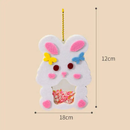 4PCS Shaker Puzzle Toys Cartoon Non Woven Shake Pendant DIY Material Kits For Kids Easy To Paste Accessories Handmade Crafts