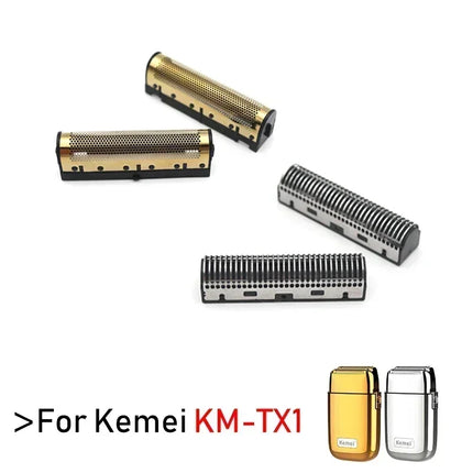 For Kemei KM-TX1 Electric Shaver Original High Quality Replacement Double Foiled Blade Net Cover Repair Accessories Wholesales