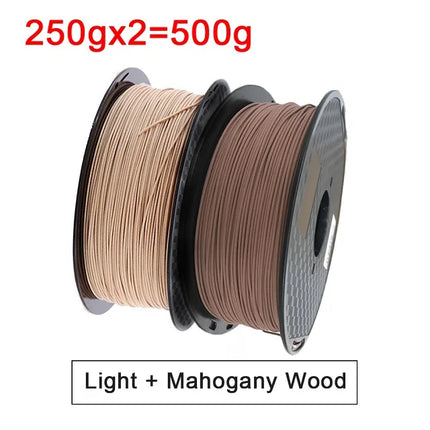 Wood Filament PLA 1.75mm 1kg/500g/250g/200g 3D Printer Filament Wood Powder PLA Light Walnut Oak Cherry Black Color High Speed