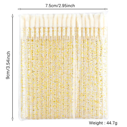 New 50 Pieces Lip Brushes Soft Lipstick Mascara Wands Applicators Eyelash Cleaner Cosmetic Brushes Women Make Up Tools