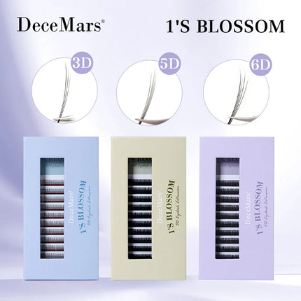 DeceMars 1'S Blossom 3D 5D 6D Eyelash Extension for Makeup