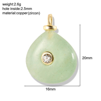 Bohemian Natural Stone Bead Charms For Jewelry Making Supplies Blue Green Stone Zircon Dijes Diy Earrings Bracelet Necklace