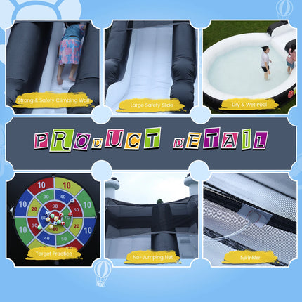 Inflatable Water Slide with Big Pool PVC Children's trampoline, children's slide, children's playground, water pool, bubble pool