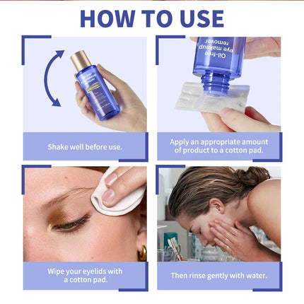 Lakerain 100ml Gentle Makeup Remover Gently Effectively Cleans Removes Waterproof Mascara Pigmented Eyeshadow Brow Pomade