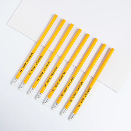 Yellow Wooden HB Pencils with Erasers for School Office Art Drawing  Bulk Pack of 100/50/30/20/10 Pcs for All Your Writing Needs