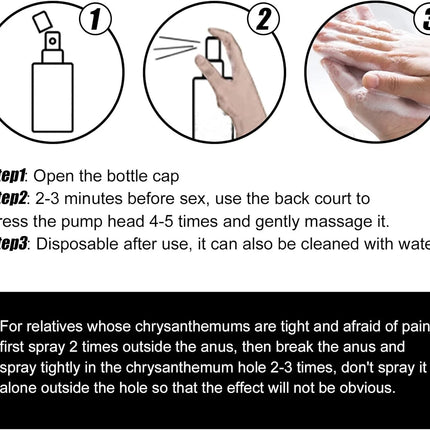 Anal Pleasure Gel Squirt for Gay Butt Loosely Sprayer Arousal Stimulant Enhanced Sensation Safe Harmless Lubricant Penetration