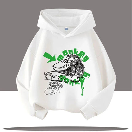 Autumn Winter Skateboard Cool Print Children's Hoodie Warm Pullover Girl Casual Top Kid Casual Clothes Boy Sportswear Sweatshirt
