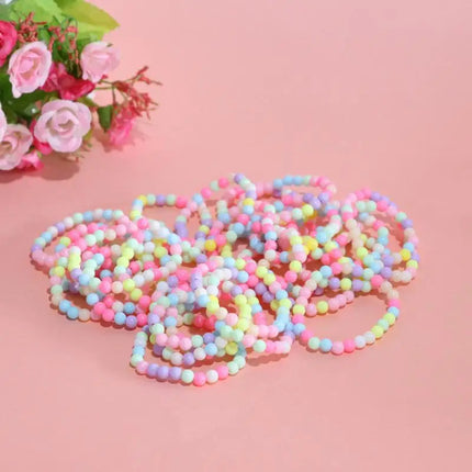 10/20/30Pcs Colorful Beads Bracelet Kids Girls Birthday Party Favors Goodie Pinata Filler Baby Shower Wedding Guest Treat Gifts