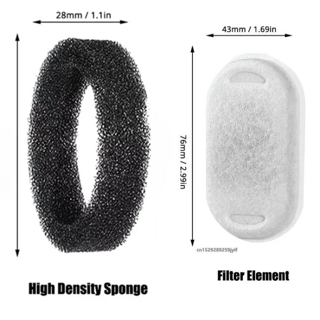 6/8/12/15PCS Cat Water Fountain Activated Carbon Sponge Filters for Stainless Steel Water Dispenser Pet Water Care Accessory