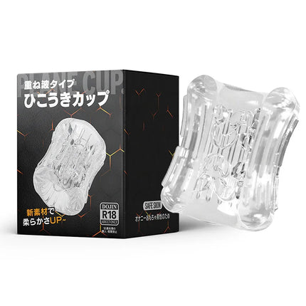 Male Masturbator Soft Pussy Penis Sleeve Sex Toys Transparent Crystal Vagina Adult Goods for Men Textured Tunnel Pocket Pussy