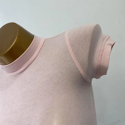Korean Transparent Short-Sleeved Slim-Fit Elastic Solid Color Bottoming T-shirt with Half-High Collar - Sexy Big Chest T-shirt