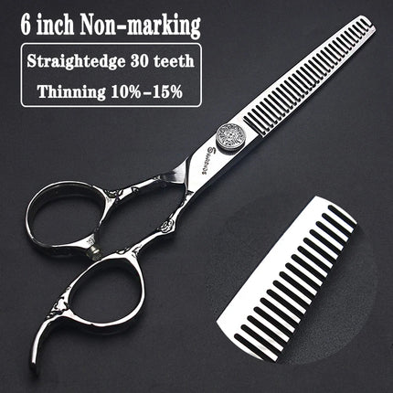 6/7 inch Japan440c Steel Professional Barber Scissors Hair Design Tool Barber Scissors Hairstylist Hairdressing Scissors Salon