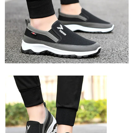 Men Running Hiking Sneakers Breathable Orthopedic Travel Plimsolls Slip On Comfortable for Outdoor Activity Hiking Walking