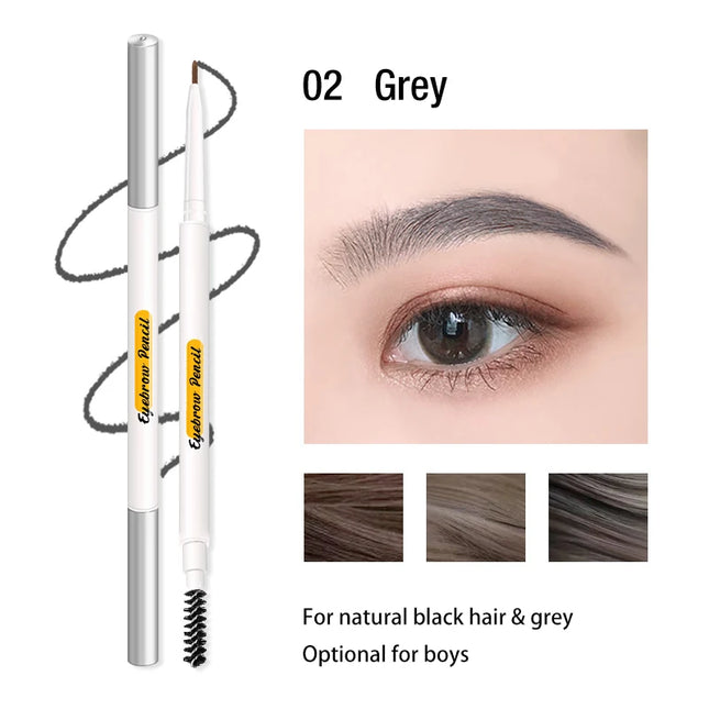 Kemelo Eyebrow Pencil Very Fine Waterproof, Sweat Proof Lasting Without Decolorization Makeup Artist Special Root Clear