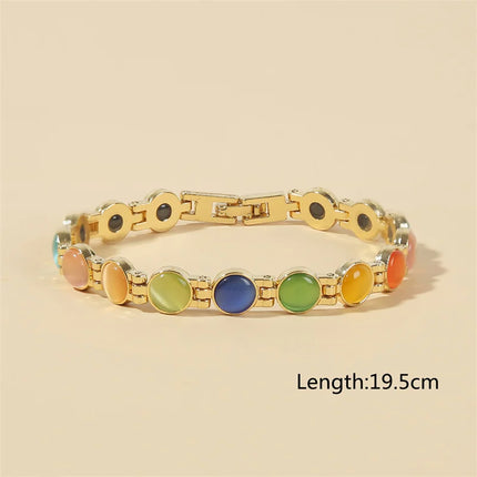Wu's 2022 Hot Selling New Products Plated 18K Gold Opal Bracelet Magnet Bracelet for Women Energy Magnetic Bracelet