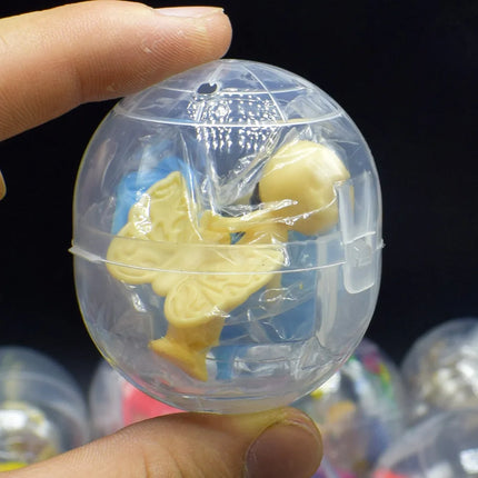 6pcs Gacha Mixed Doll Toy Ball Transparent Capsule Surprise Egg Model Puppets Toys for gift Game Machine 47X55mm