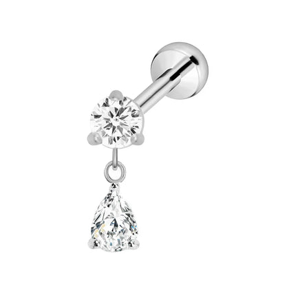 ASTM F136 G23 Titanium Flower Petals Butterfly Labret Threadless Piercing Pin Push in Lip Stud Daith Conch Earring 16G 18G 20G