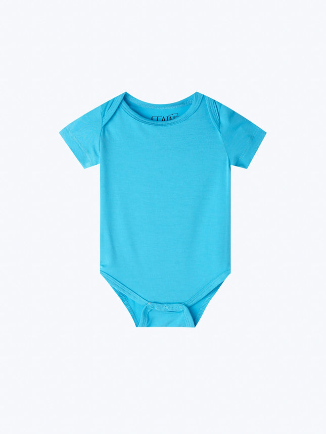 Infant Bamboo Short Sleeve Bodysuit Summer Lightweight Onesie with Convenient Snap Closure