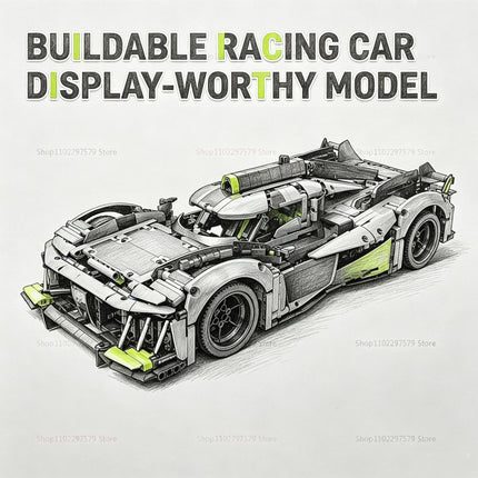 2026 New 1:10 Scale Supercar Race Model Kit 1775Pcs Building Set Adults Kid Mechanical Speed Toy Gift Christmas Holiday Playtime