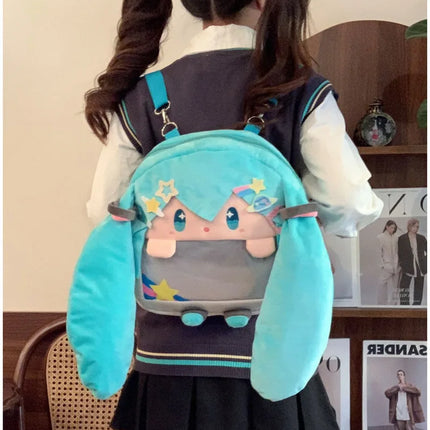 Cute Fufu Miku Itabag Large-Capacity Cartoon Backpack For Adults Girls Kawai Cosplay Ita Bag For Anime Convention、Concert、show