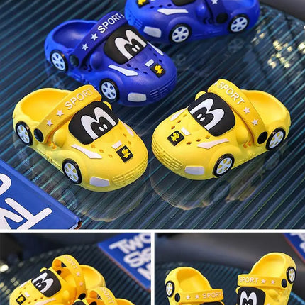 Kids Sandals Hole Children's Shoes Slippers Soft Anti-Skid Cartoon DIY Design Hole Baby Shoes Sandy Beach For Boys Girls