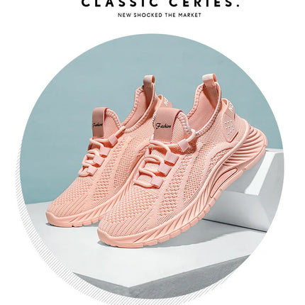 Women Casual Shoes Fashion Breathable Walking Mesh Flat Shoes Sneakers Women 2025 Gym Vulcanized Shoes White Female Footwear