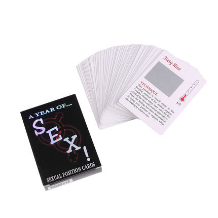Erotic Games Coated Scratch Poker Paper Cards Sex Toys, 52 Kinds of Sex Position Explore Your Wildest Fantasies Bedroom Commands