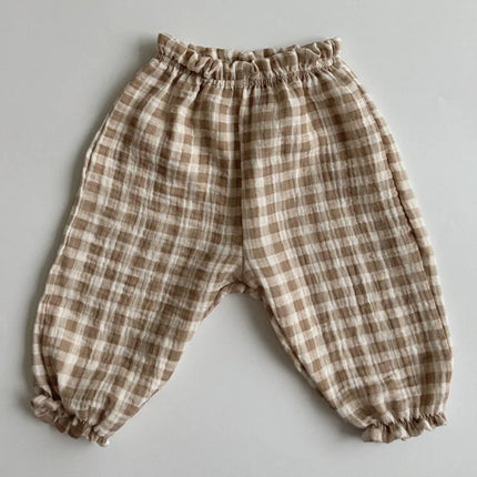 Summer New Baby Pants Korean Kids Spring Organic Cotton Loose Tiger Bear Floral Print Pants Boys And Girls Lantern Trousers
