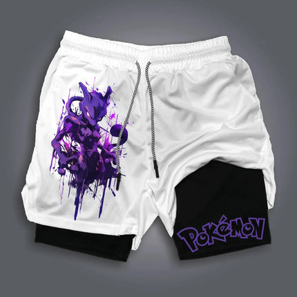 Pokémon Game 2-in-1 Shorts Summer/Autumn Men's and Women's New Joint Sports and Fitness American Trend Double-layer Shorts