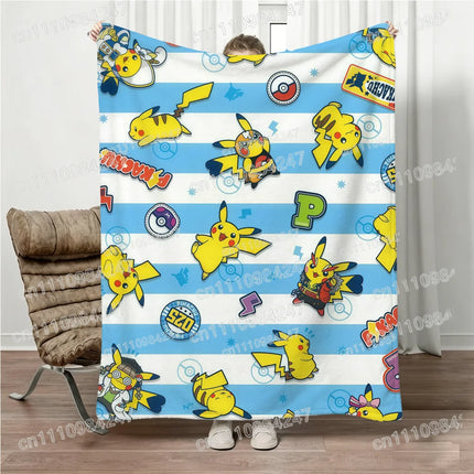 Pokemon Psyduck Flannel Blanket Cute Summer 3D Print Soft Warm All Season Blanket for Bed Sofa Best Gift for Pokemon Lovers 2026