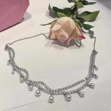 Original Heart Necklace 2025 Women's High Jewelry Set Luxury Pearl Necklace Earrings Ring Bracelet Suitable for Wedding Gifts