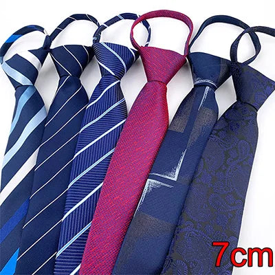 Men's Ties: Black Zipper Tie, Pre-tied Bow Tie, Women's Green Navy Blue Red Neckties, Classic 8cm Neckties for Men's Shirts, Zipper Cravat