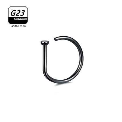 1Pcs 10Pcs G23 ASTM F136 Titanium D Shape Nose Piercing Ear Septum Earrings Studs Helix Stud Hoop Body Jewelry Wholesale