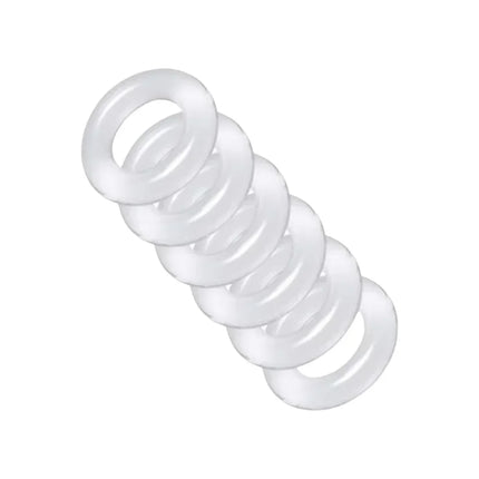 Male 6pcs 1 set Silicone Penis lock Cock Ring bondage Erection Delay Ejaculation Reusable Enlargement ball stretcher Sex Toy Men