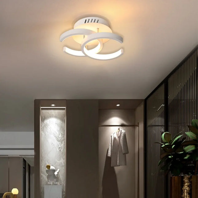 Modern Household LED Ceiling Light with Remote Dimming, Small Decorative Ceiling Lamp for Surface Installation, Corridor, Bedroom, Aisle Light