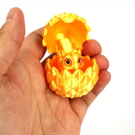 3D Printed Multi-Color Dinosaur Egg Set with Flip Lid - Unique Creative Desktop Decoration Gift Idea
